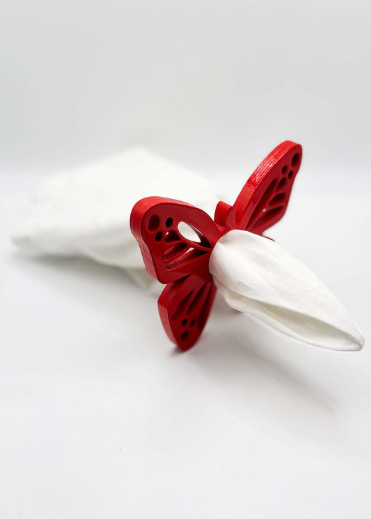 Butterfly Napkin Ring Set of 4