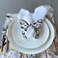 Marble Butterfly Napkin Ring Set of 4